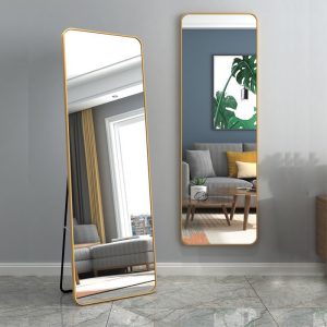 Gương đứng soi toàn thân viền vàng sang chảnh